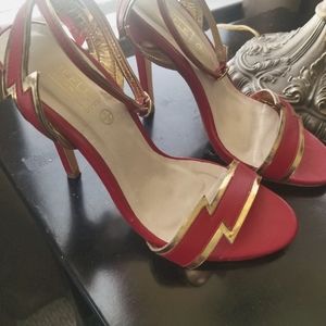 Red /Gold lightening heel